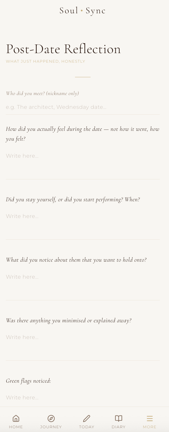 Post-date reflection prompts